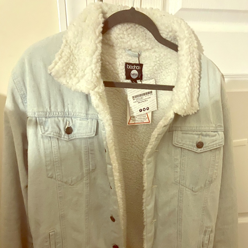 Boohoo denim Sherpa jacket